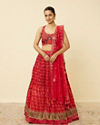 Fiesta Red Jaal Patterned Skirt Top image number 0